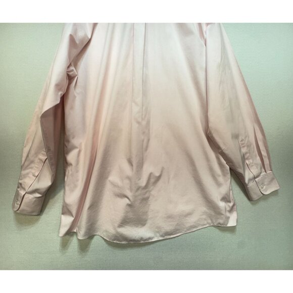 Roundtree & Yorke Gold Label Non-Iron Pinpoint Dress Shirt Mens 16.5 36T  Pink - Picture 11 of 11